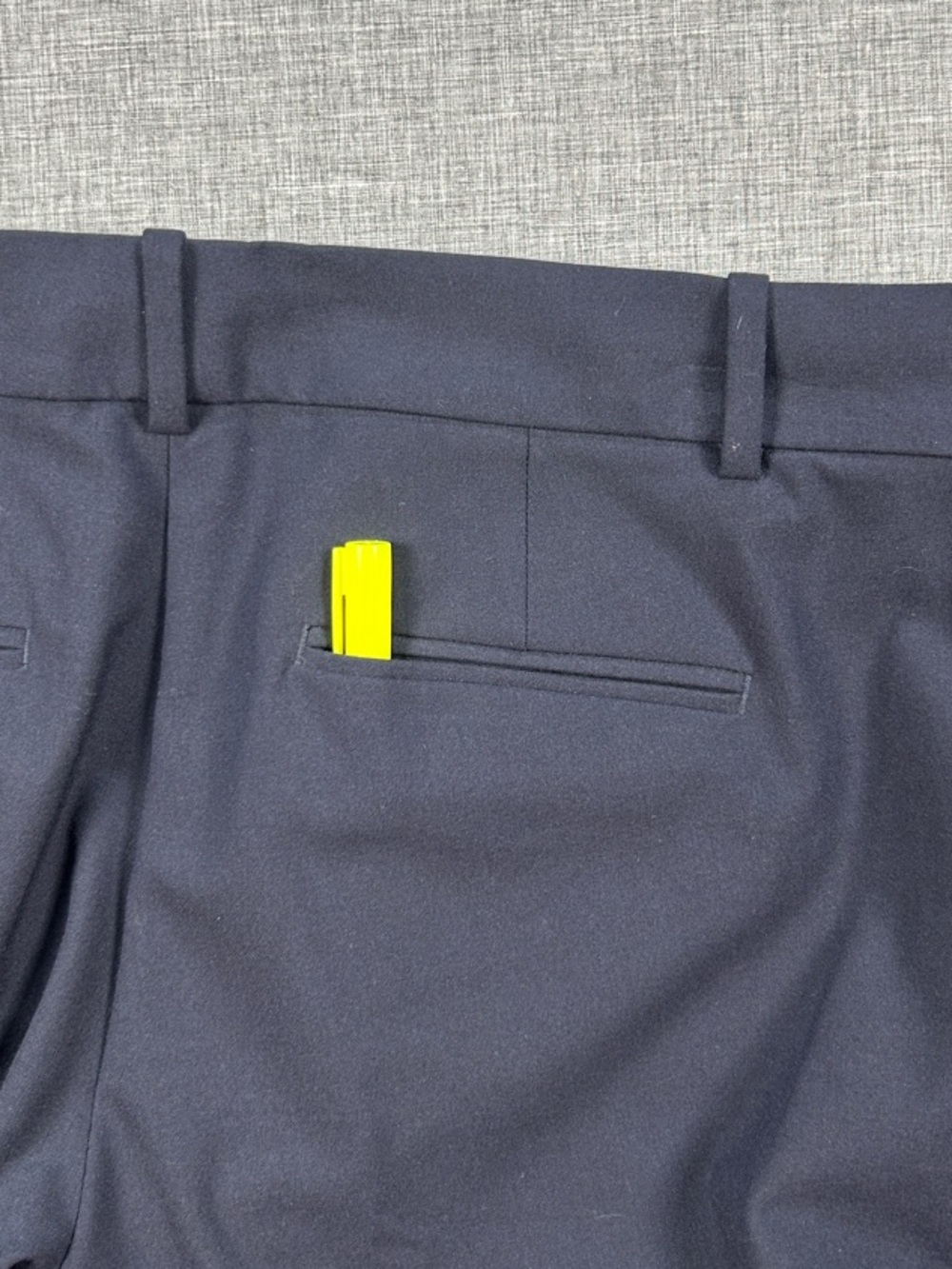 Ann Taylor Petite Size 8P Navy Blue Straight Leg Dress Pants Stretch - Picture 6 of 12